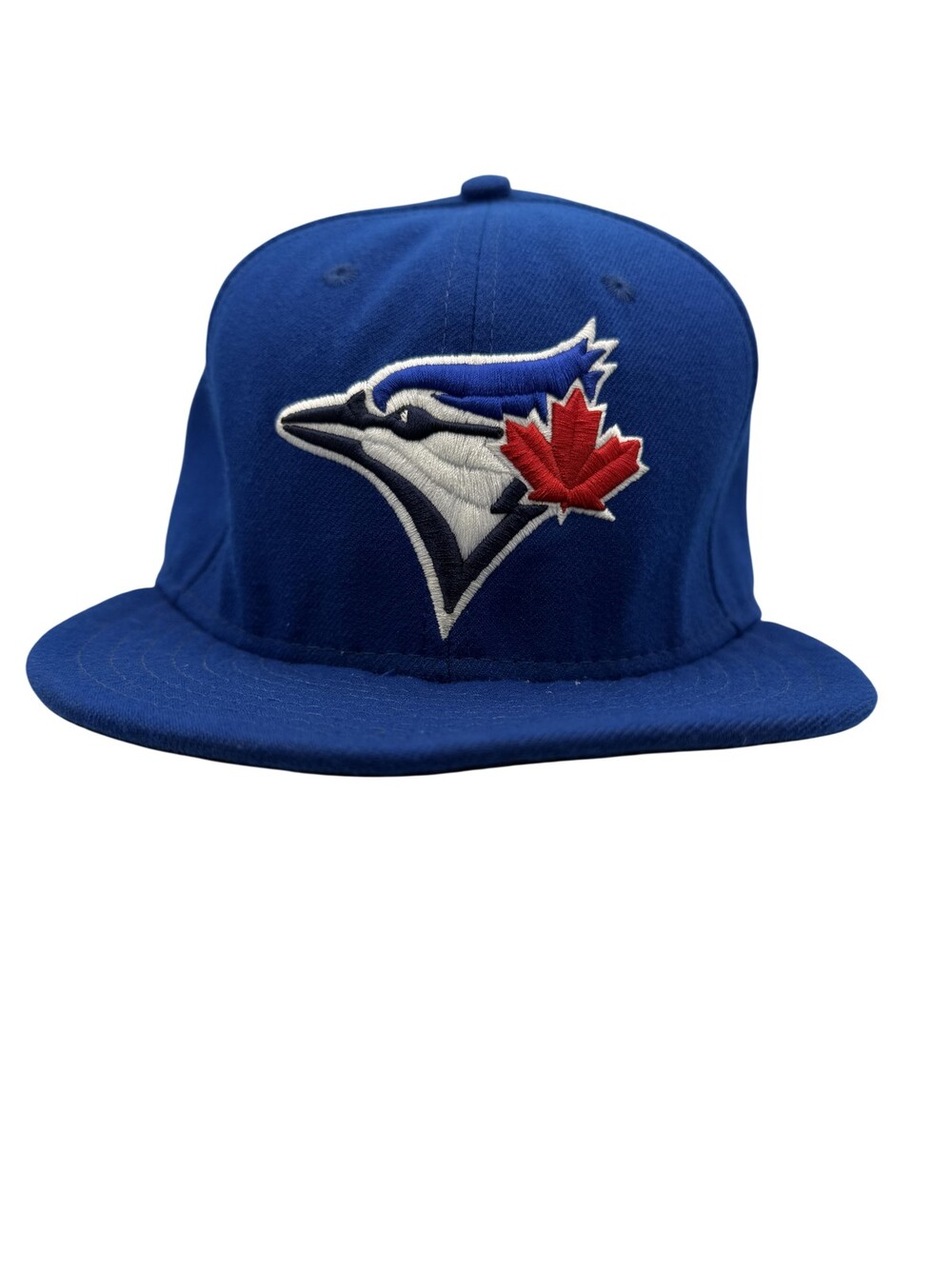 Toronto Blue Jays Hat Cap Fitted Mens 7 1/2 Blue MLB Baseball New Era 59FIFTY